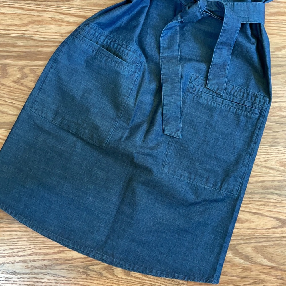 NWT A.P.C. Denim SS Dress With Waist Tie. Size 36. - Picture 7 of 8